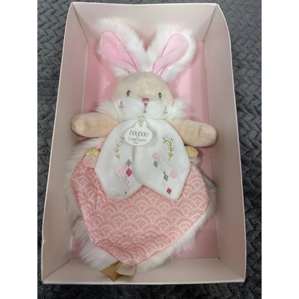 Doudou et‎ Compagnie Lapin de Sucre Pink Bunny Lovey Security Blanket DC3489